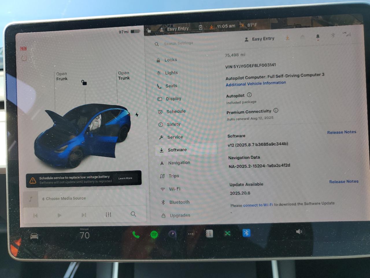 2020 Tesla Model Y VIN: 5YJYGDEF8LF003141 Lot: 66522075