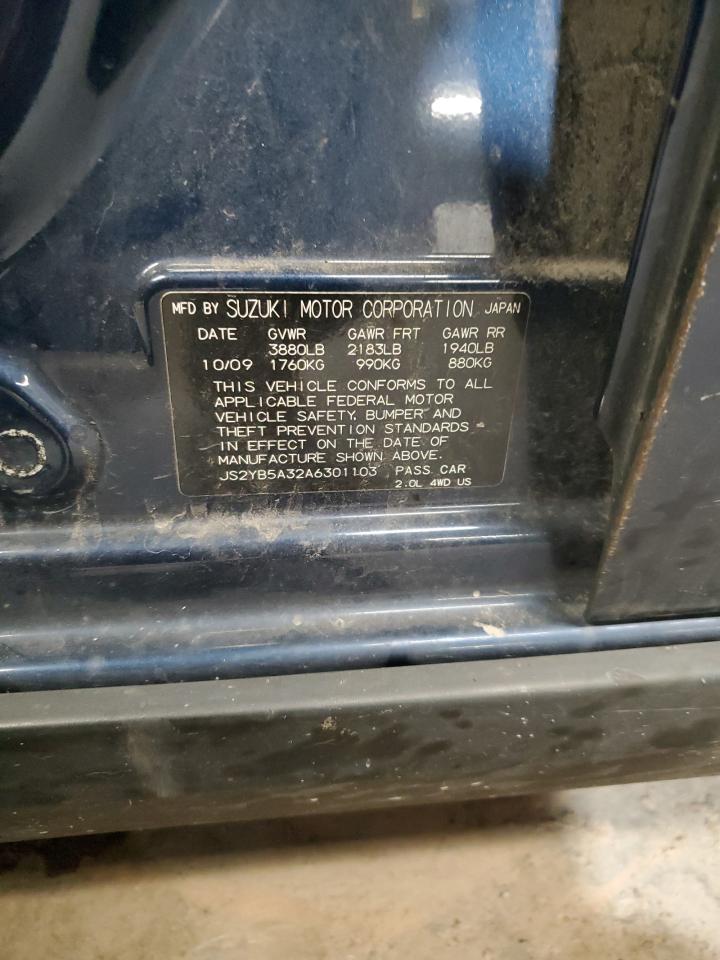 js2yb5a32a6301103 JS2YB5A32A6301103 2010 Suzuki Sx4