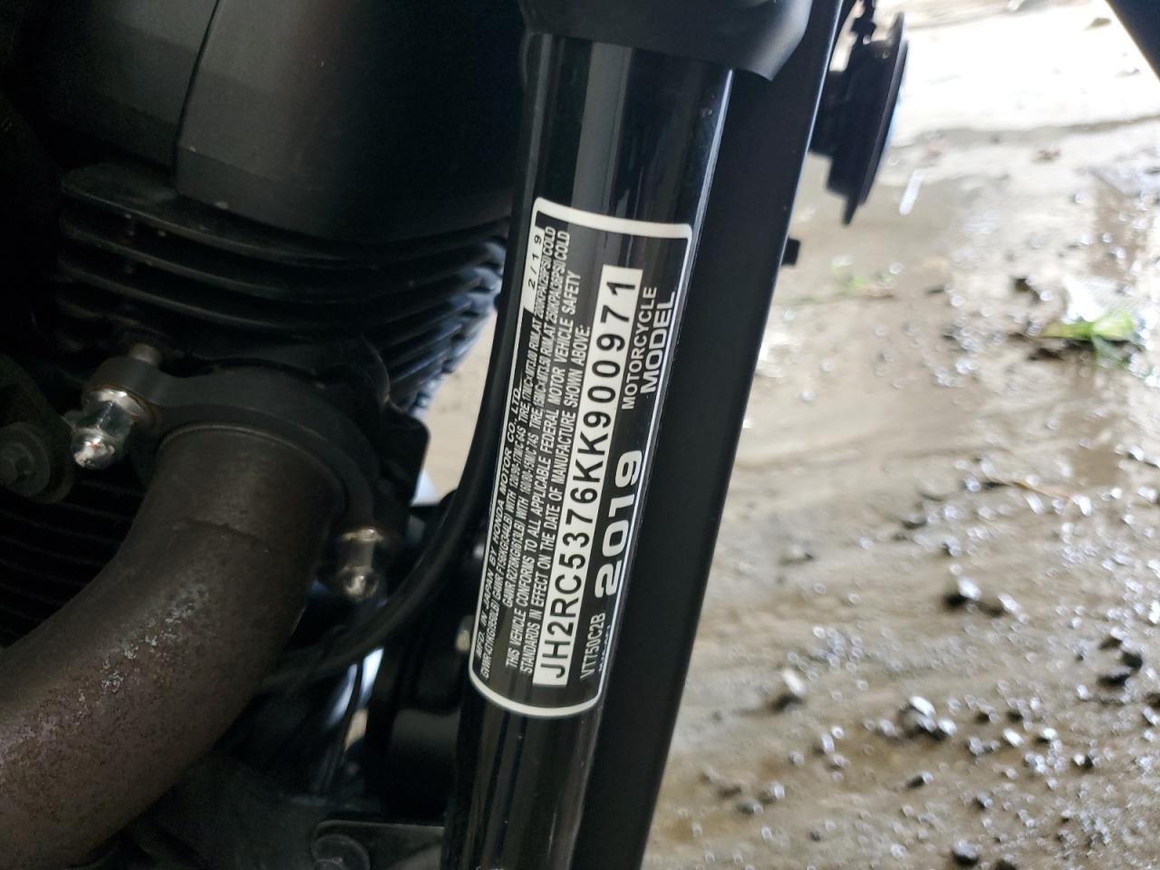 2019 Honda Vt750 C2B VIN: JH2RC5376KK900971 Lot: 63643505