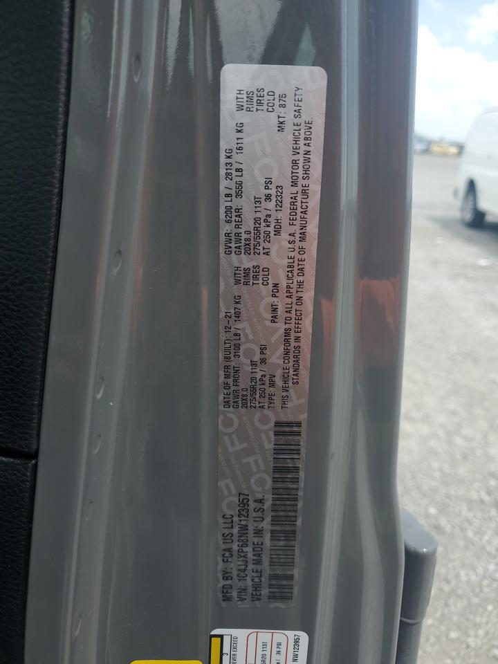 2022 Jeep Wrangler Unlimited Sahara 4Xe VIN: 1C4JJXP68NW123957 Lot: 64968095