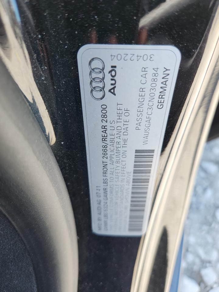 2012 Audi A7 Prestige VIN: WAUSGAFC3CN030884 Lot: 64438085