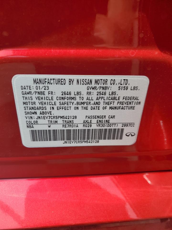 2023 Infiniti Q50 Sensory VIN: JN1EV7CR5PM542128 Lot: 63272755