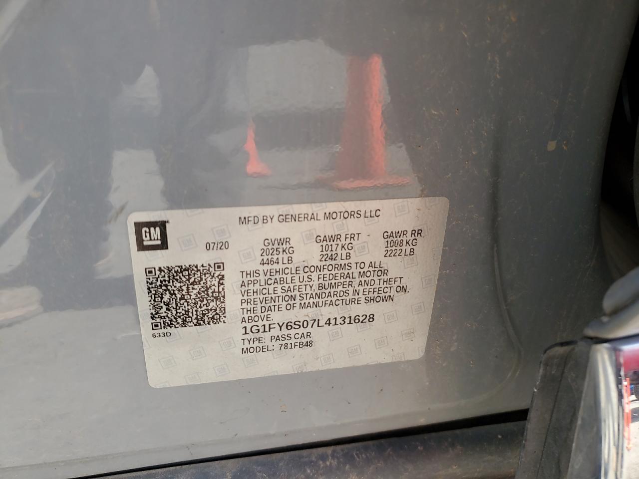 2017 Chevrolet Bolt Ev Lt VIN: 1G1FY6S07L4131628 Lot: 65715545