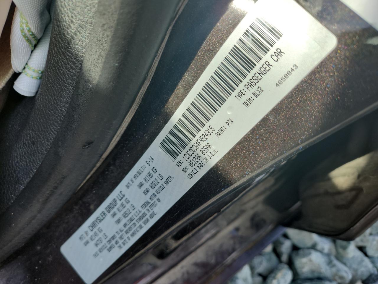 2015 Chrysler 200 C VIN: 1C3CCCCG4FN524315 Lot: 63512575
