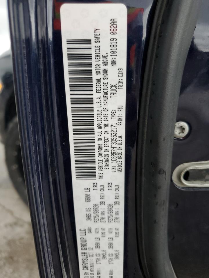 2013 Ram 1500 Sport VIN: 1C6RR7HT3DS532171 Lot: 64887665