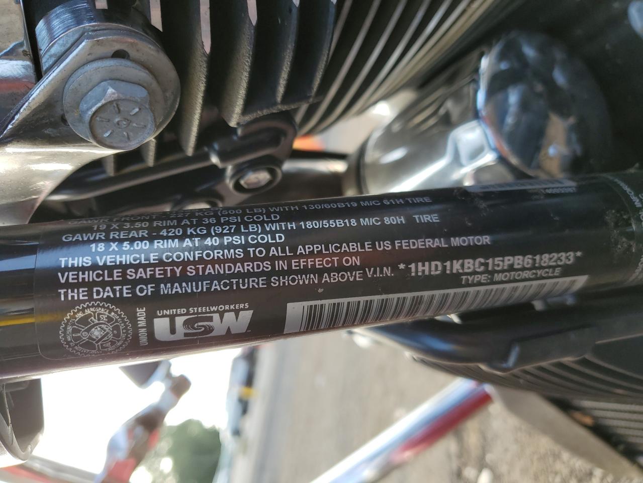 2023 Harley-Davidson Flhx VIN: 1HD1KBC15PB618233 Lot: 65133955