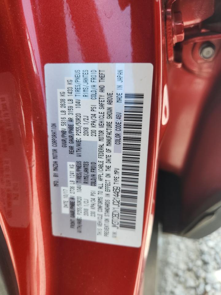 2018 Mazda Cx-9 Grand Touring VIN: JM3TCBDY1J0214469 Lot: 63189375