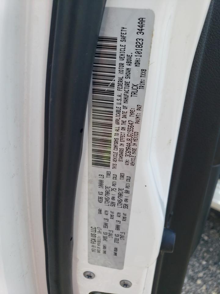 2018 Ram 2500 St VIN: 3C6MR4AJ8JG155647 Lot: 64559465