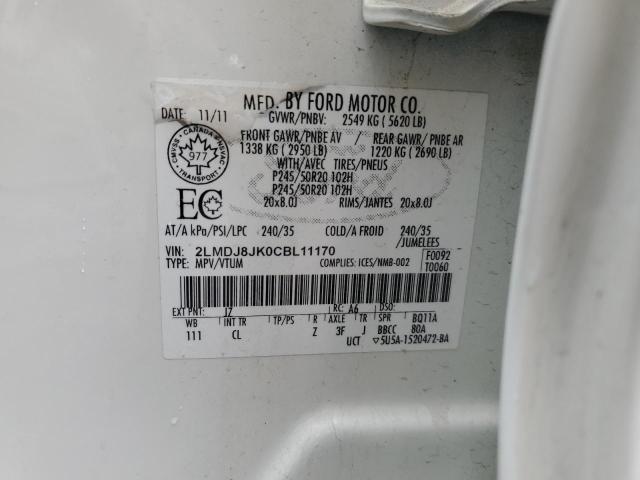 2012 LINCOLN MKX   