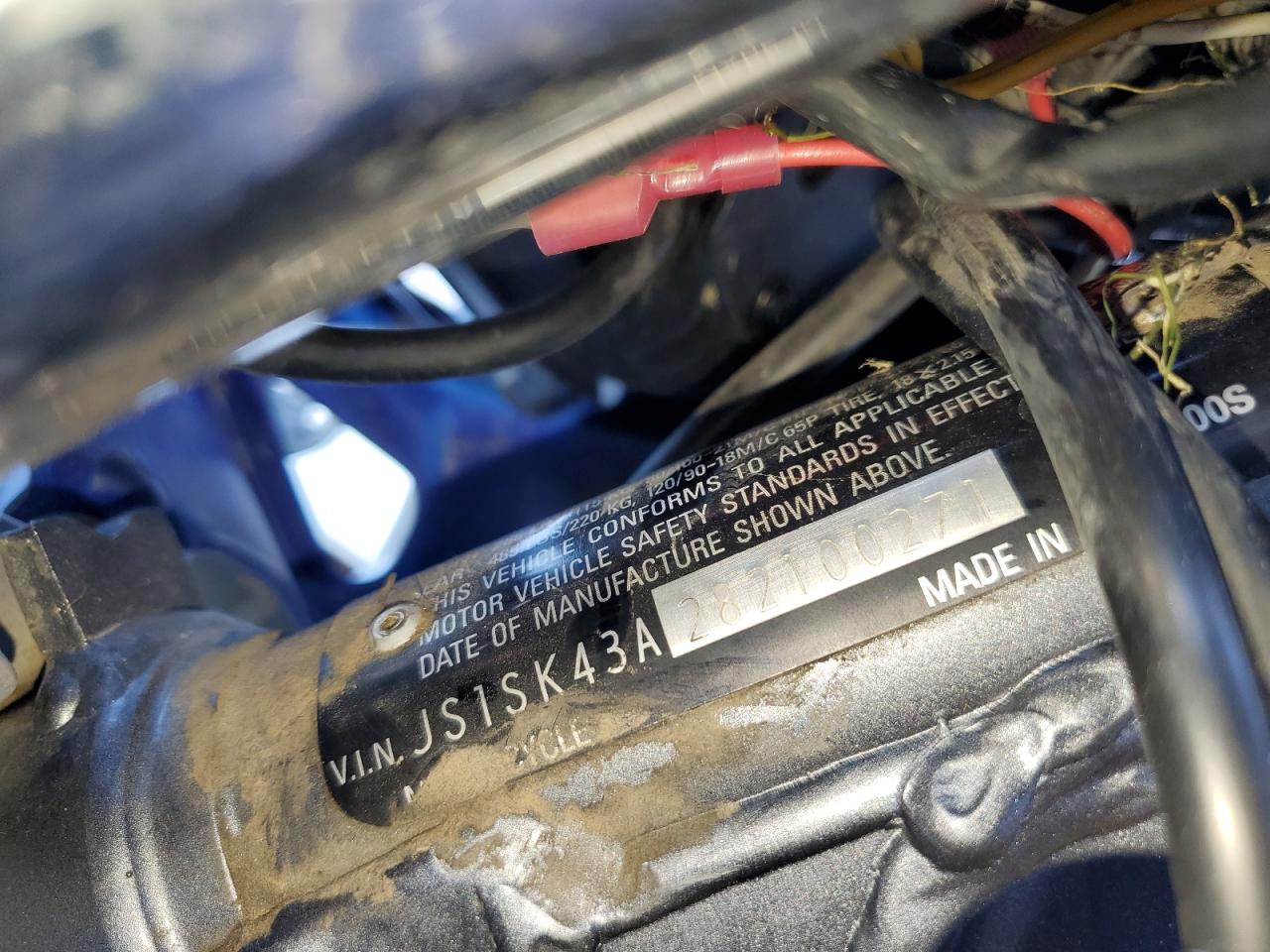 js1sk43a282100271 JS1SK43A282100271 2008 Suzuki Dr-Z400 S