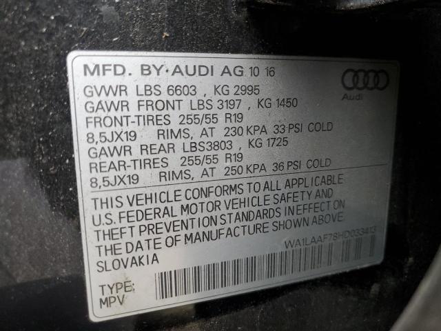 2017 AUDI Q7 PREMIUM PLUS  