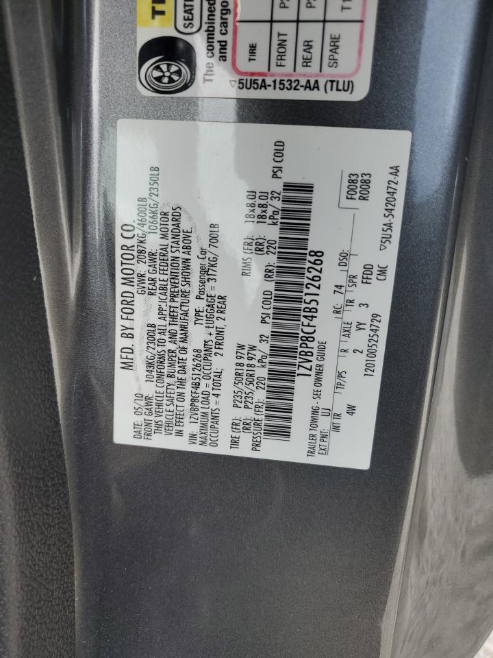 2011 Ford Mustang Gt VIN: 1ZVBP8CF4B5126268 Lot: 65287435