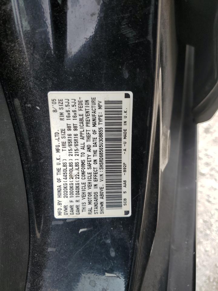 2005 Honda Cr-V Lx VIN: SHSRD68565U308855 Lot: 65221925