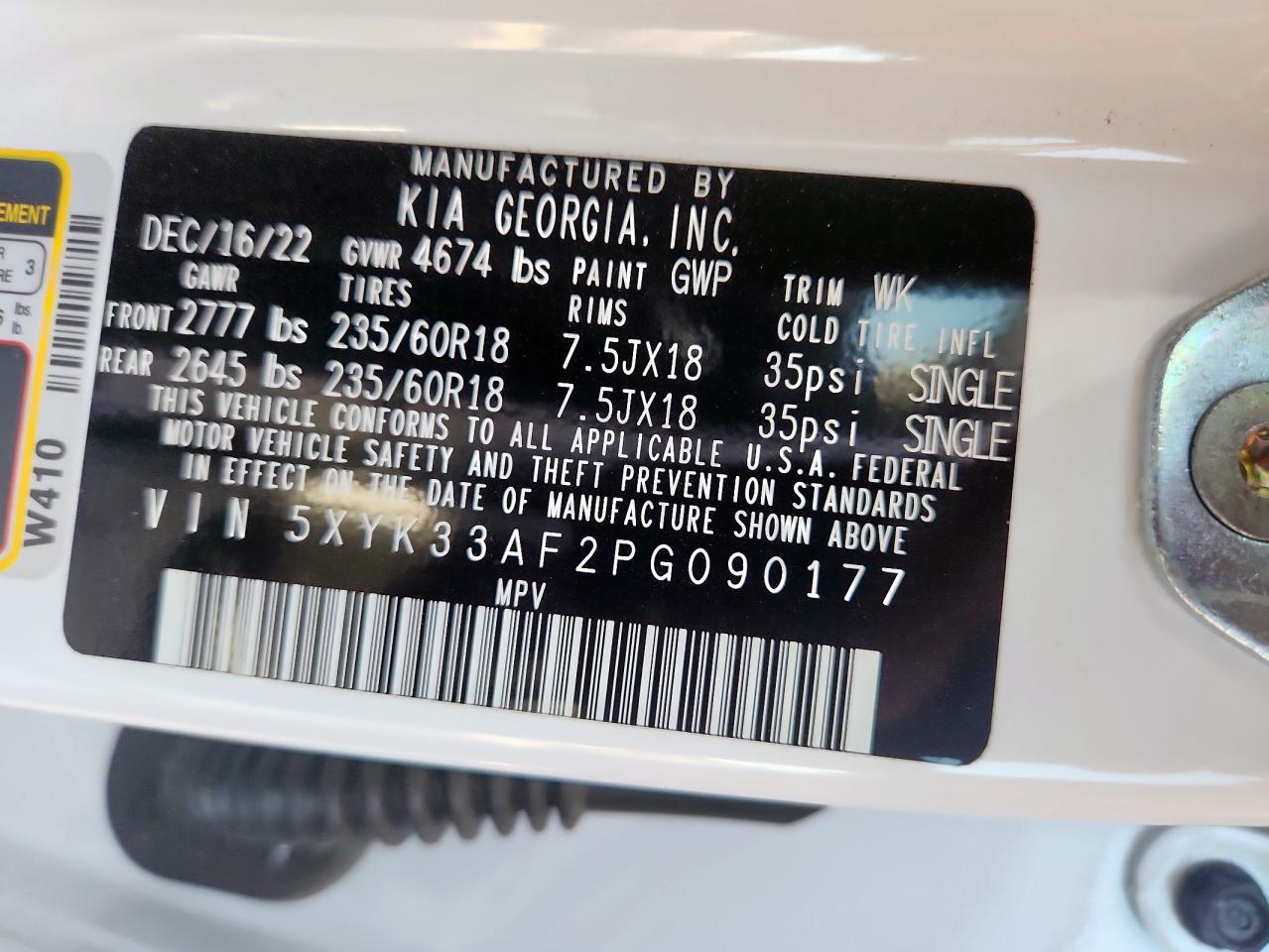2023 Kia Sportage Ex VIN: 5XYK33AF2PG090177 Lot: 65384545
