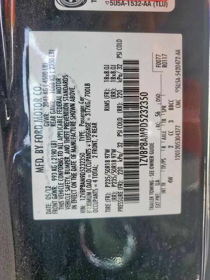 2013 Ford Mustang VIN: 1ZVBP8AM9D5232350 Lot: 64466915
