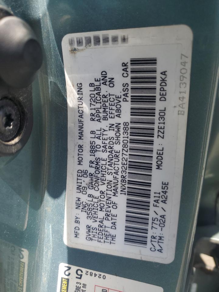 2007 Toyota Corolla Ce VIN: 1NXBR32E27Z801388 Lot: 65605725