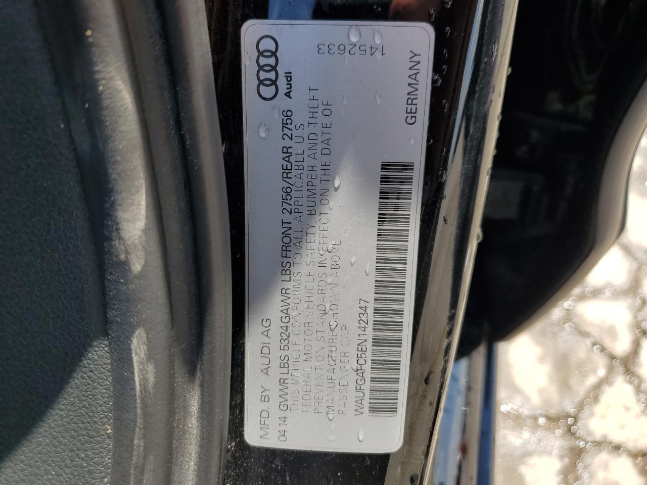 2014 Audi A6 Premium Plus VIN: WAUFGAFC5EN142347 Lot: 63332775