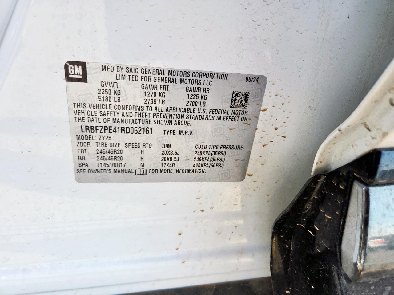 2024 Buick Envision Essence VIN: LRBFZPE41RD062161 Lot: 64686245