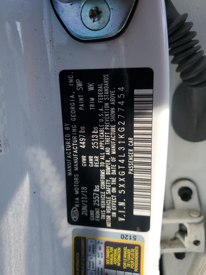 5xxgt4l31kg277454 5XXGT4L31KG277454 2019 Kia Optima Lx