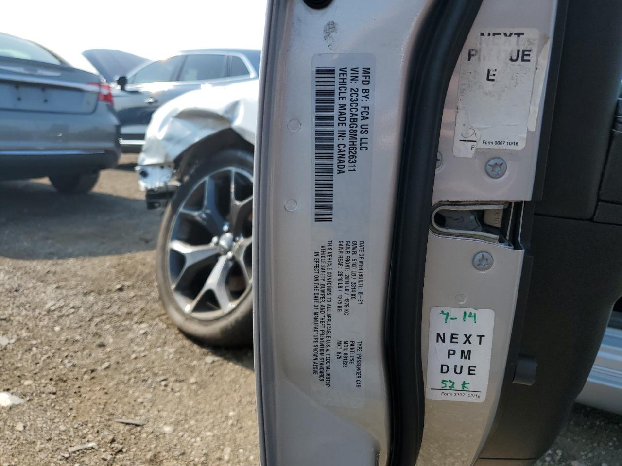 2021 Chrysler 300 S VIN: 2C3CCABG8MH626311 Lot: 64504925