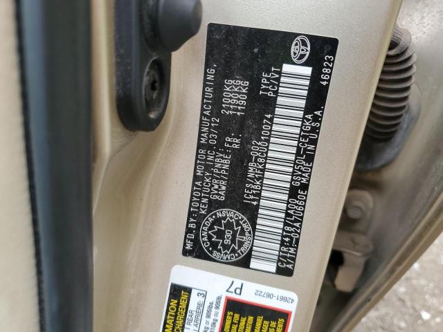 2012 TOYOTA CAMRY SE  