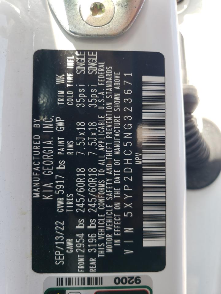 2022 Kia Telluride Lx VIN: 5XYP2DHC5NG323671 Lot: 62608105