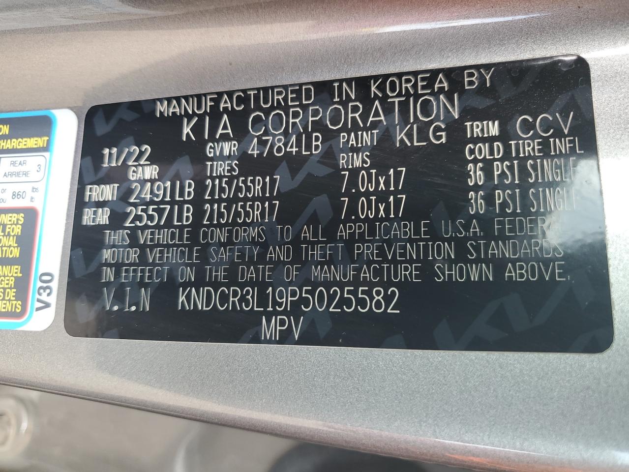 kndcr3l19p5025582 KNDCR3L19P5025582 2023 Kia Niro Wind