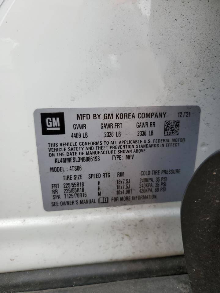 kl4mmesl3nb086193 KL4MMESL3NB086193 2022 Buick Encore Gx Select
