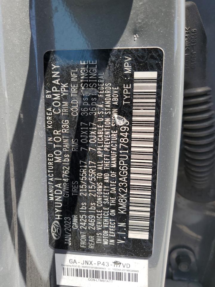 2023 Hyundai Kona Se VIN: KM8K23AG6PU178493 Lot: 64116725