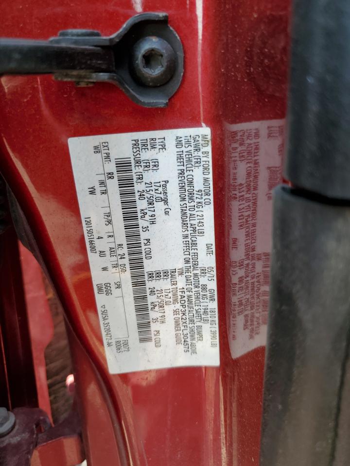 2015 Ford Focus Se VIN: 1FADP3K2XFL304575 Lot: 64814305