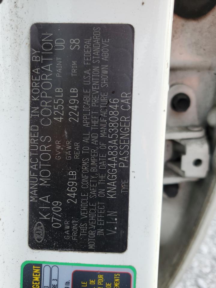2010 Kia Optima Lx VIN: KNAGG4A83A5380846 Lot: 65147635