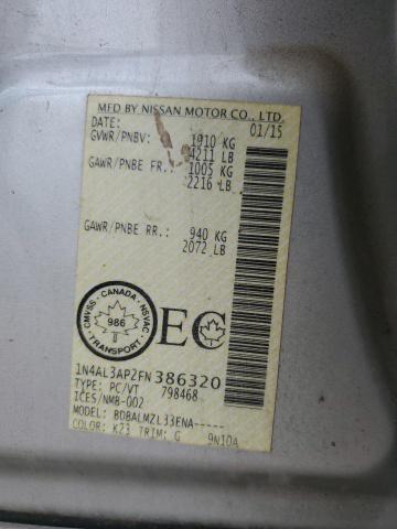 2015 NISSAN ALTIMA 2.5  