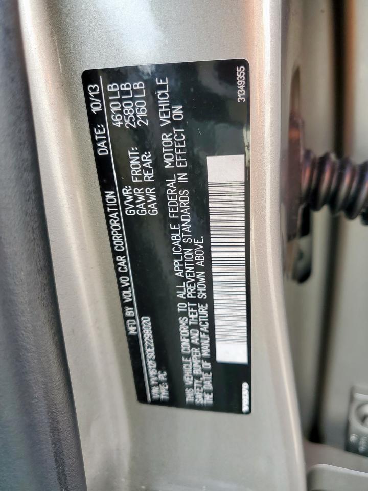 2014 Volvo S60 T5 VIN: YV1612FS0E2298020 Lot: 64663085