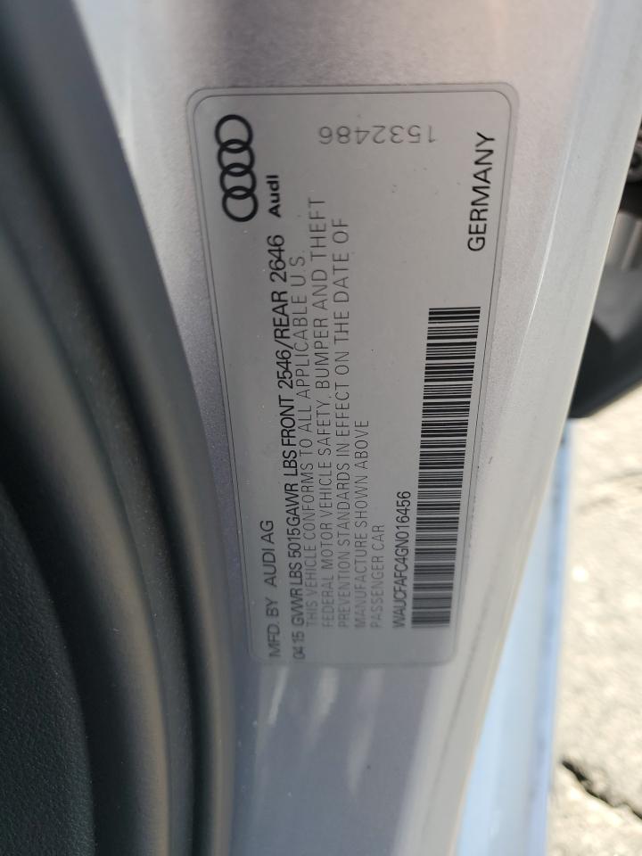 2016 Audi A6 Premium VIN: WAUCFAFC4GN016456 Lot: 64242415
