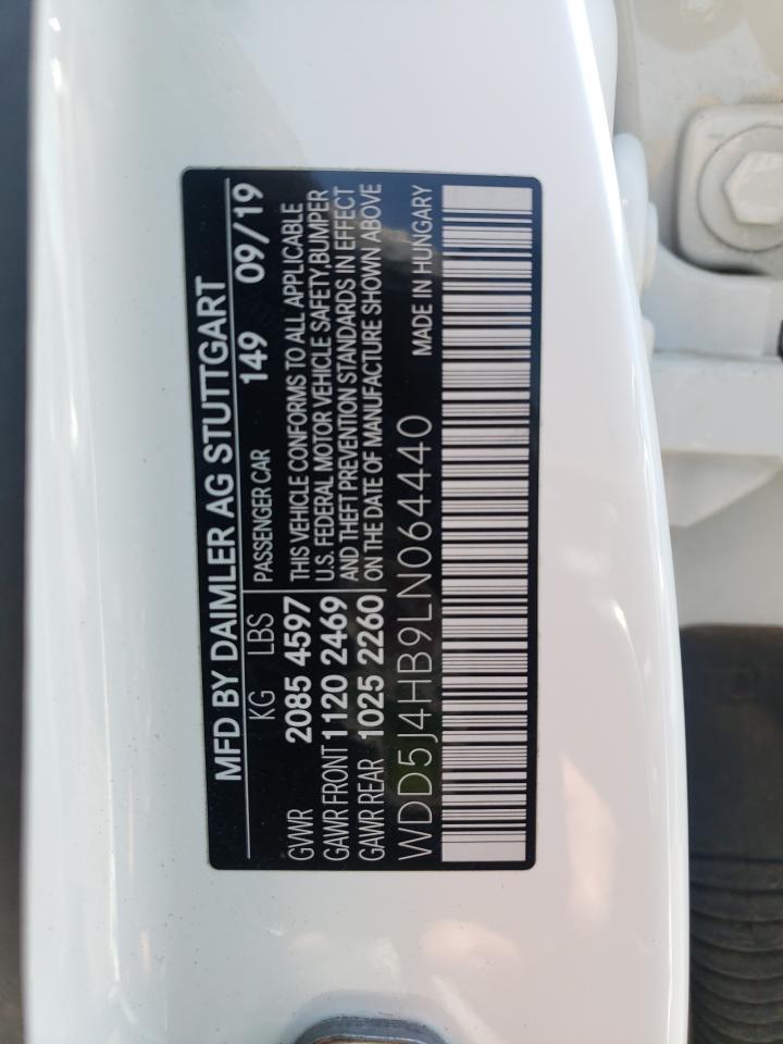 2020 Mercedes-Benz Cla 250 4Matic VIN: WDD5J4HB9LN064440 Lot: 64120795