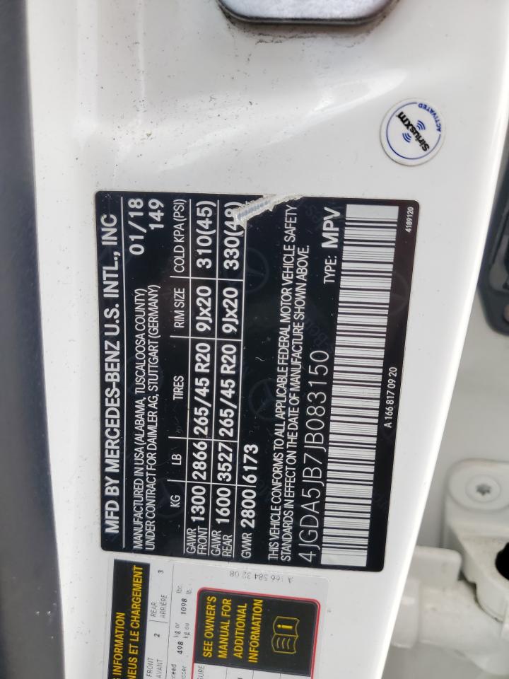 4jgda5jb7jb083150 4JGDA5JB7JB083150 2018 Mercedes-Benz Gle 350