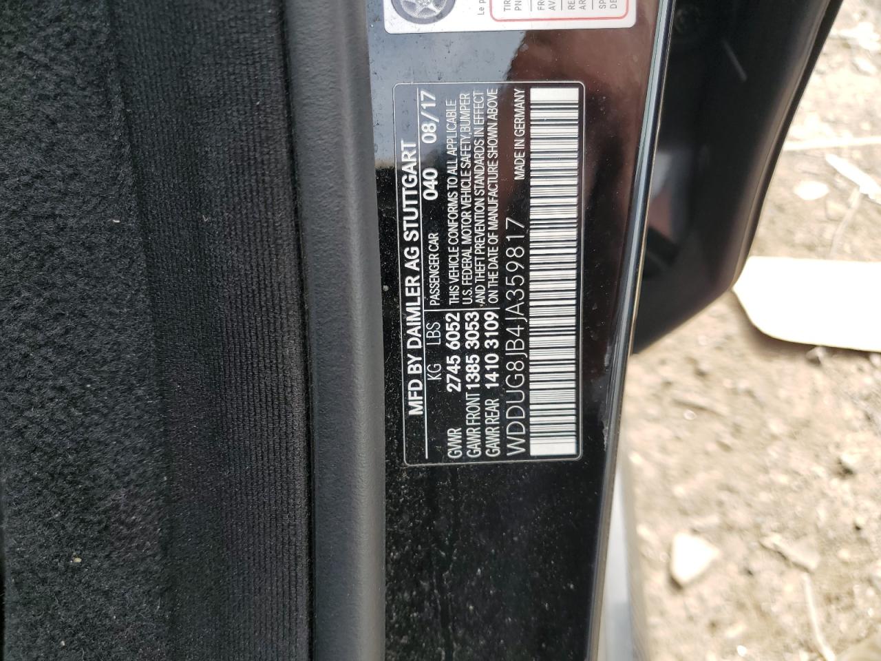 2018 Mercedes-Benz S 63 Amg 4Matic VIN: WDDUG8JB4JA359817 Lot: 63057645