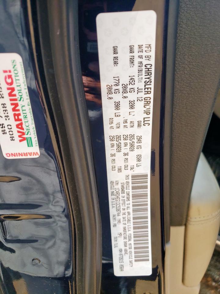 2013 Dodge Durango Citadel VIN: 1C4RDHEG1DC538744 Lot: 64659785