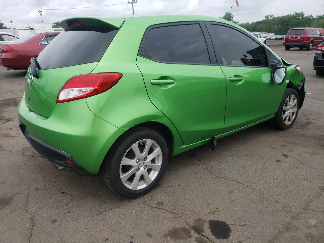 2011 Mazda Mazda2 green hatchback gas JM1DE1HZ0B0119472 photo #4