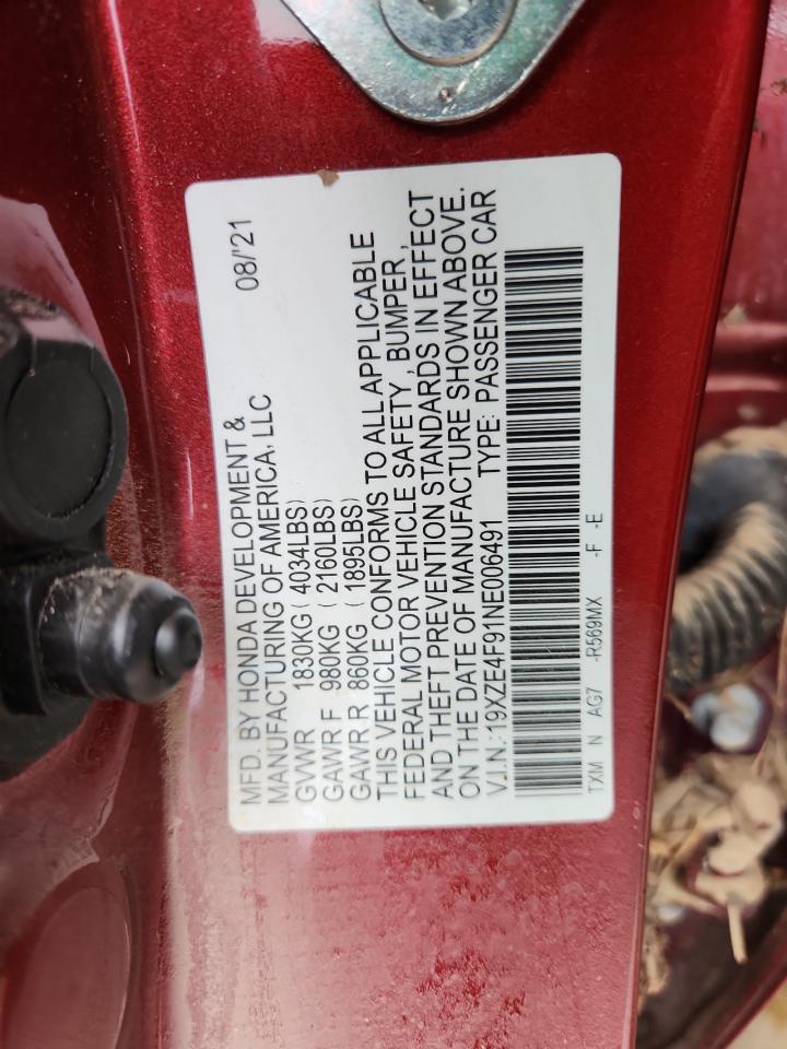2022 Honda Insight Touring VIN: 19XZE4F91NE006491 Lot: 64262225