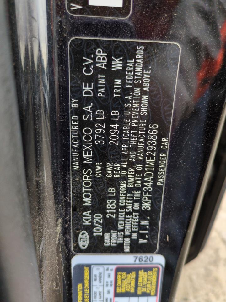 3KPF34AD1ME293866 2021 Kia Forte Gt Line