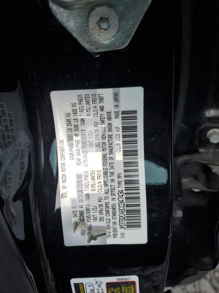 2012 Mazda Cx-9 VIN: JM3TB2CA8C0347434 Lot: 65618265