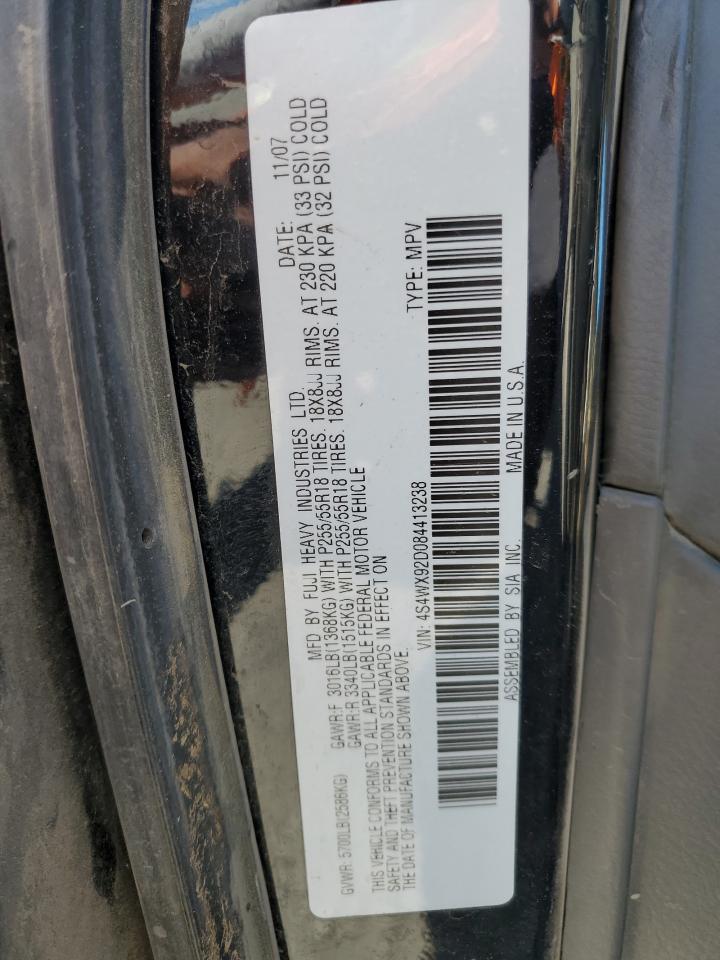 2008 Subaru Tribeca Limited VIN: 4S4WX92D084413238 Lot: 62947455