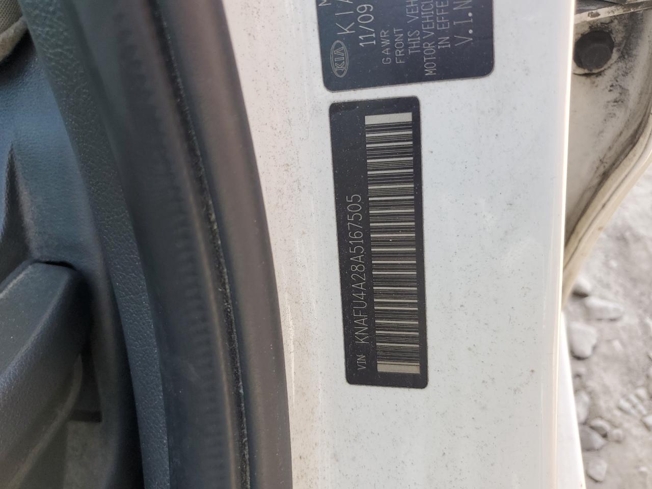 2010 Kia Forte Ex VIN: KNAFU4A28A5167505 Lot: 63134505