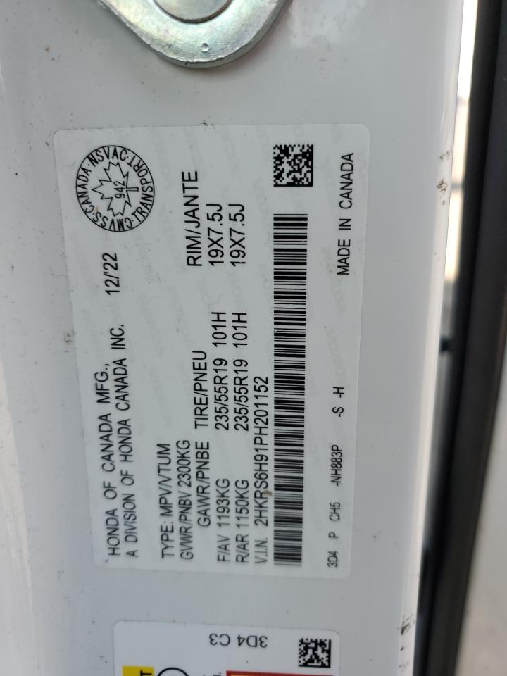 2023 Honda Cr-V Sport Touring VIN: 2HKRS6H91PH201152 Lot: 63232345