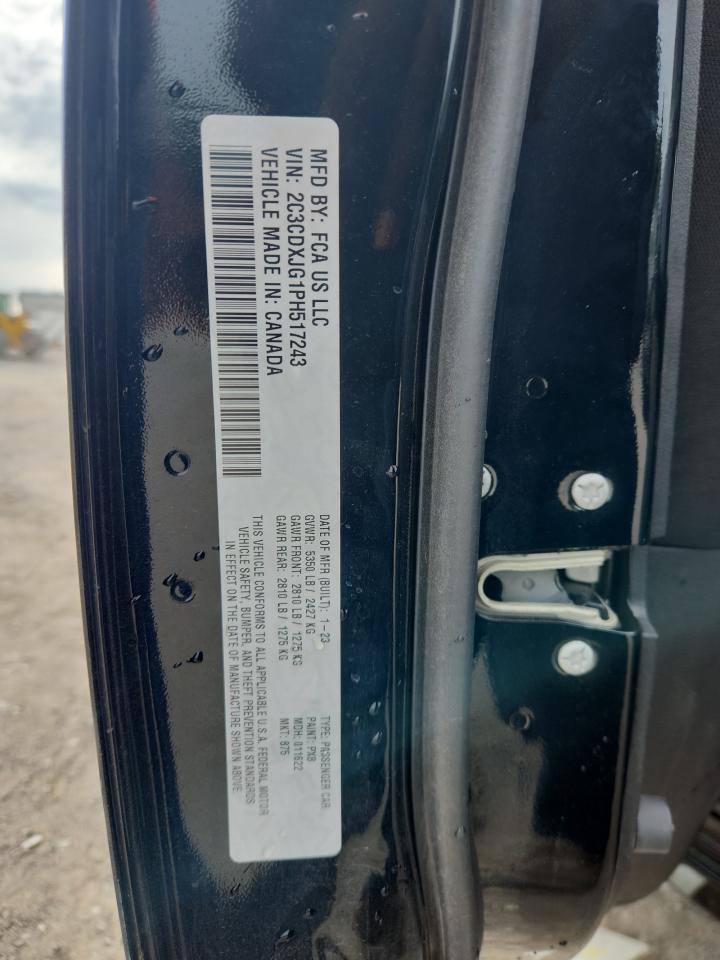 2023 Dodge Charger Sxt VIN: 2C3CDXJG1PH517243 Lot: 62998405