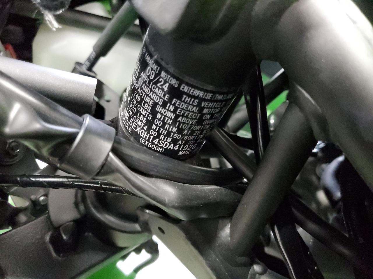 ml5exgh14sda41926 ML5EXGH14SDA41926 2025 Kawasaki Ex500 H