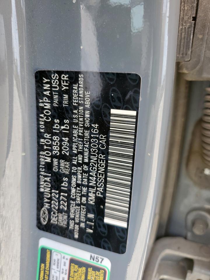 2022 Hyundai Elantra Sel VIN: KMHLN4AG2NU303164 Lot: 65425385