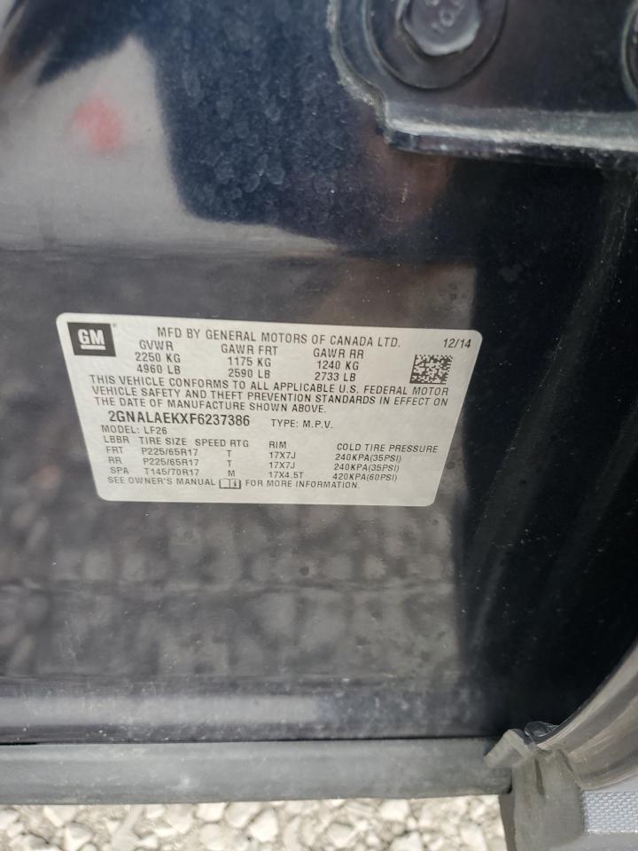2015 Chevrolet Equinox Ls VIN: 2GNALAEKXF6237386 Lot: 64800545
