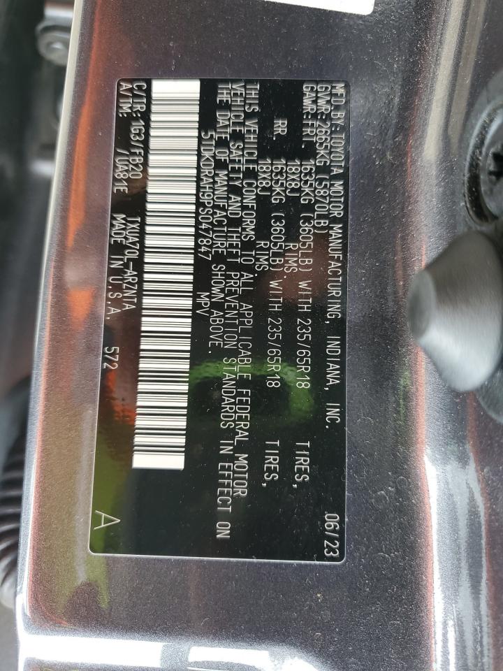 2023 Toyota Highlander L VIN: 5TDKDRAH9PS047847 Lot: 64575935